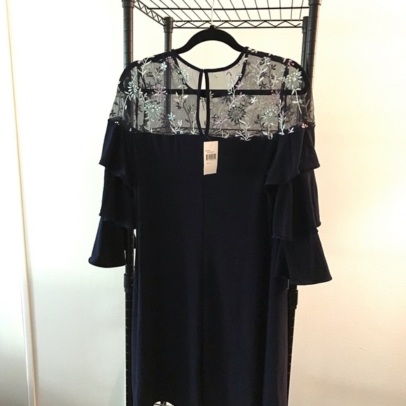 Navy 3/4 sleeve Express dress - Picture 1 of 4
